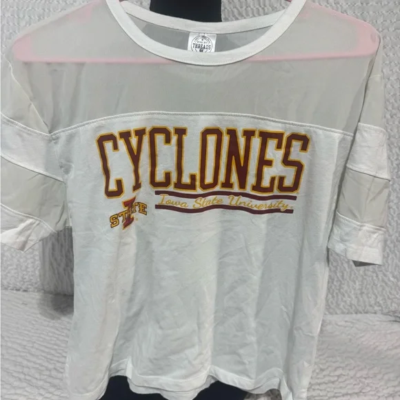 Cyclones Iowa State University Women's White Tee - Picture 1 of 3